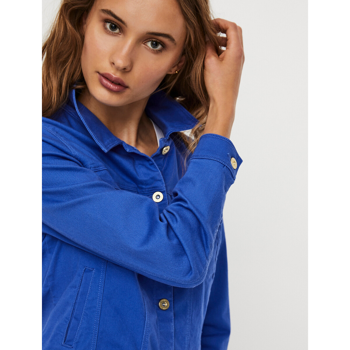 Куртка LaRedoute Джинсовая укороченная XS синий, размер XS - фото 3