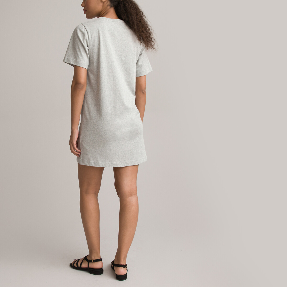 Платье-футболка С круглым вырезом короткими рукавами XL серый LaRedoute, размер XL - фото 4