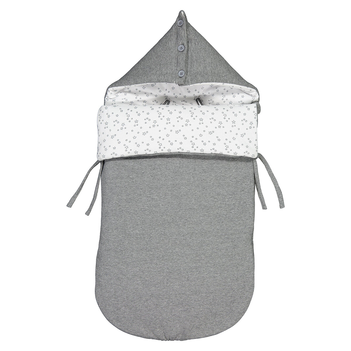 Конверт La Redoute Для новорожденного с капюшоном единый размер серый - фото 1