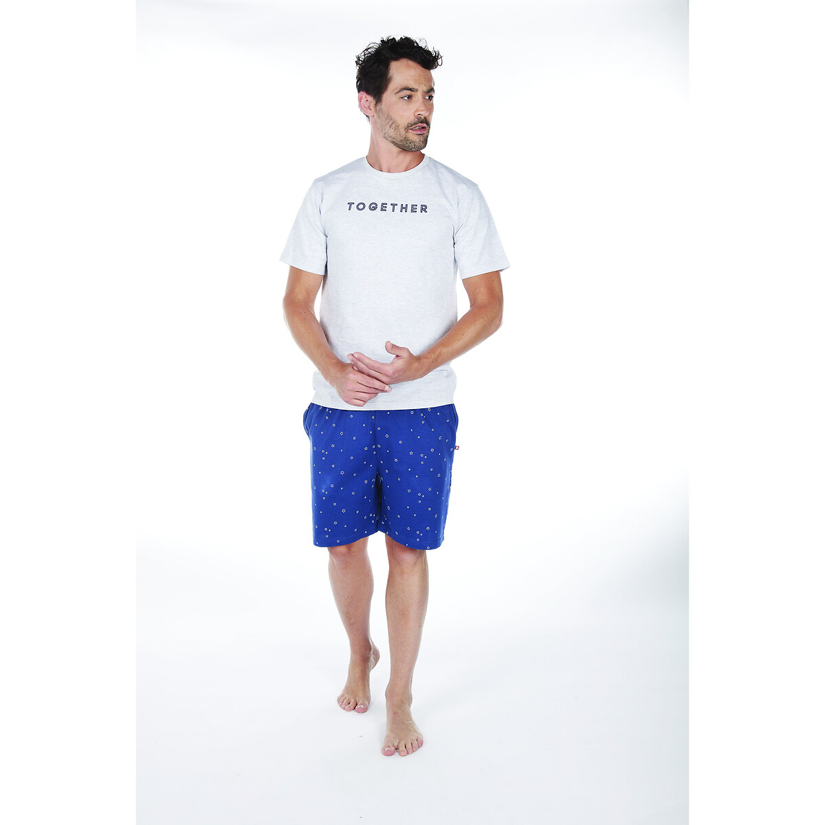 Пижама DODO С шортами с поясом на резинке Together XL серый, размер XL - фото 1