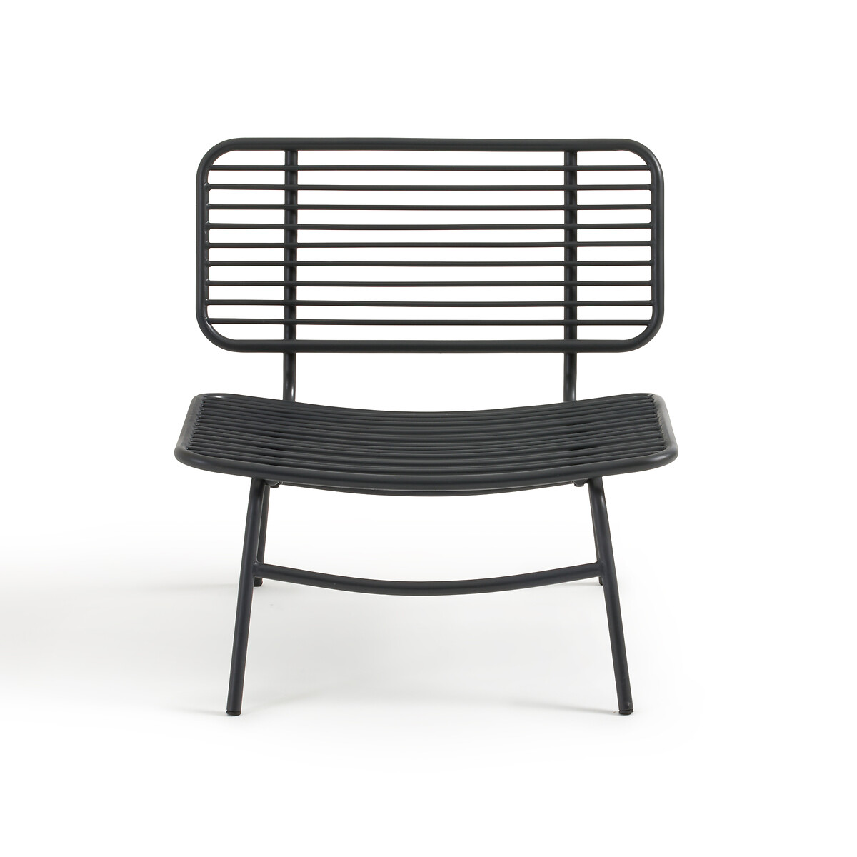 Кресло LA REDOUTE INTERIEURS Низкое для сада из металла Roric единый размер серый - фото 5