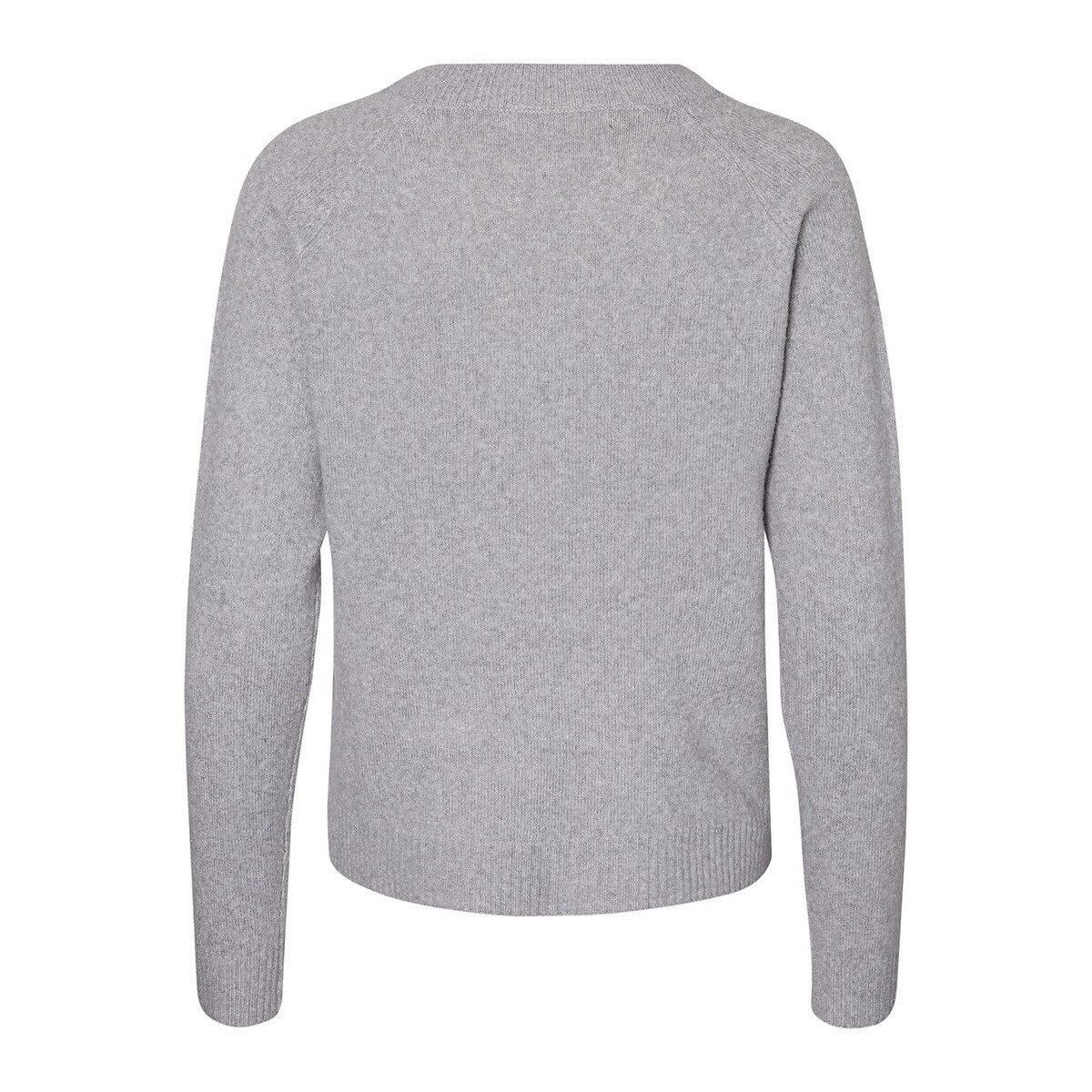 Пуловер La Redoute С круглым вырезом тонкий трикотаж XS серый, размер XS - фото 5