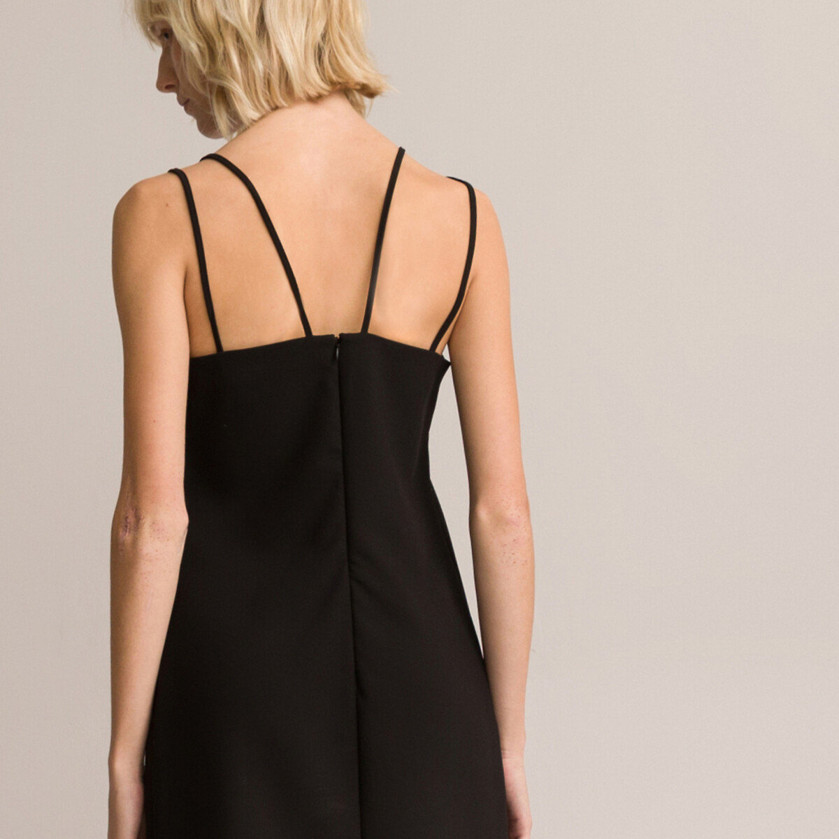 Платье LA REDOUTE COLLECTIONS Платье Короткое на тонких бретелях 46 черный, размер 46 - фото 3