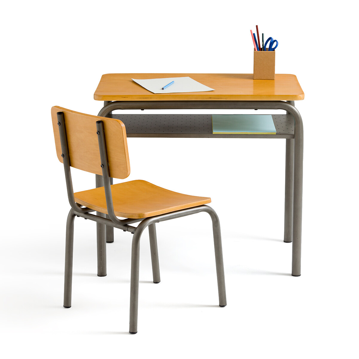 Письменный La Redoute Стол и стул в винтажном стиле Buton единый размер серый - фото 2