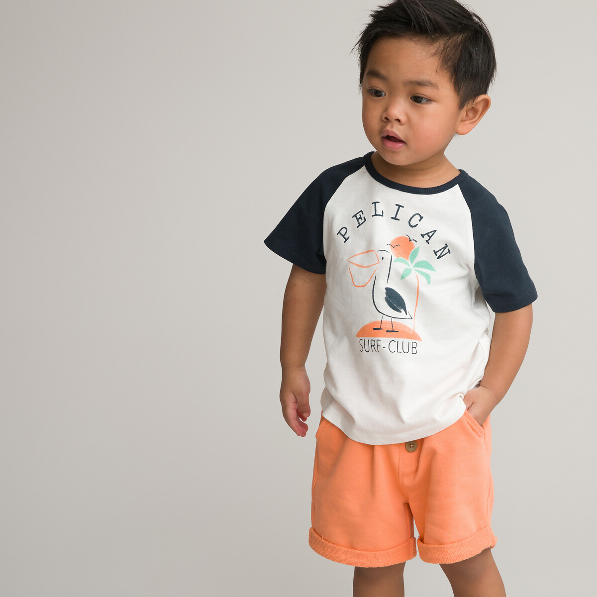 Комплект из двух предметов футболки И шорт 5 лет - 108 см оранжевый