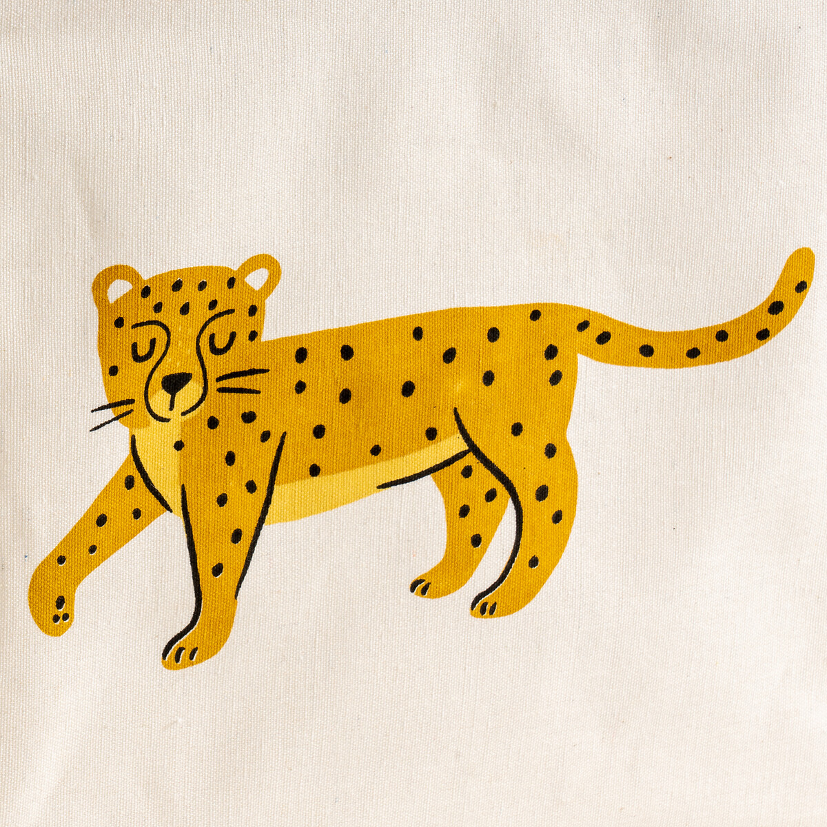 Корзина LaRedoute Кубическая с рисунком леопард Junglito единый размер бежевый - фото 2
