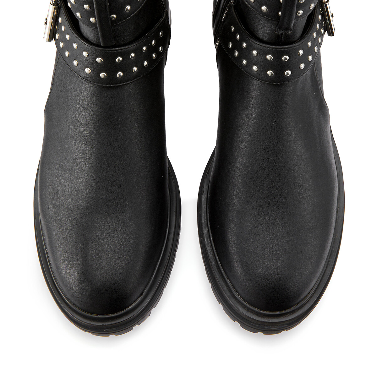 Ботинки LaRedoute На низком каблуке с пряжками для широкой стопы 38-45 45 черный, размер 45 - фото 3