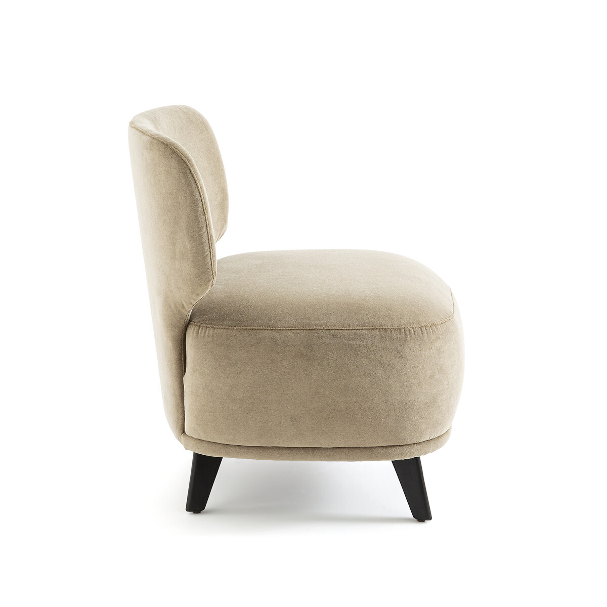 Кресло каминное XL из велюра Odalie дизайн Э  Галлина  единый размер бежевый LaRedoute - фото 3