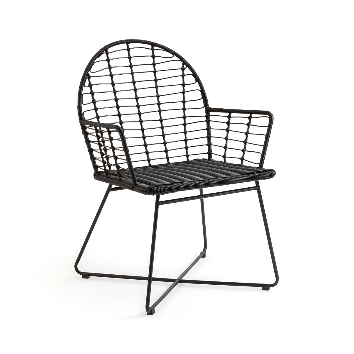 Кресло LaRedoute Садовое из металла и пластика Valou единый размер черный - фото 3