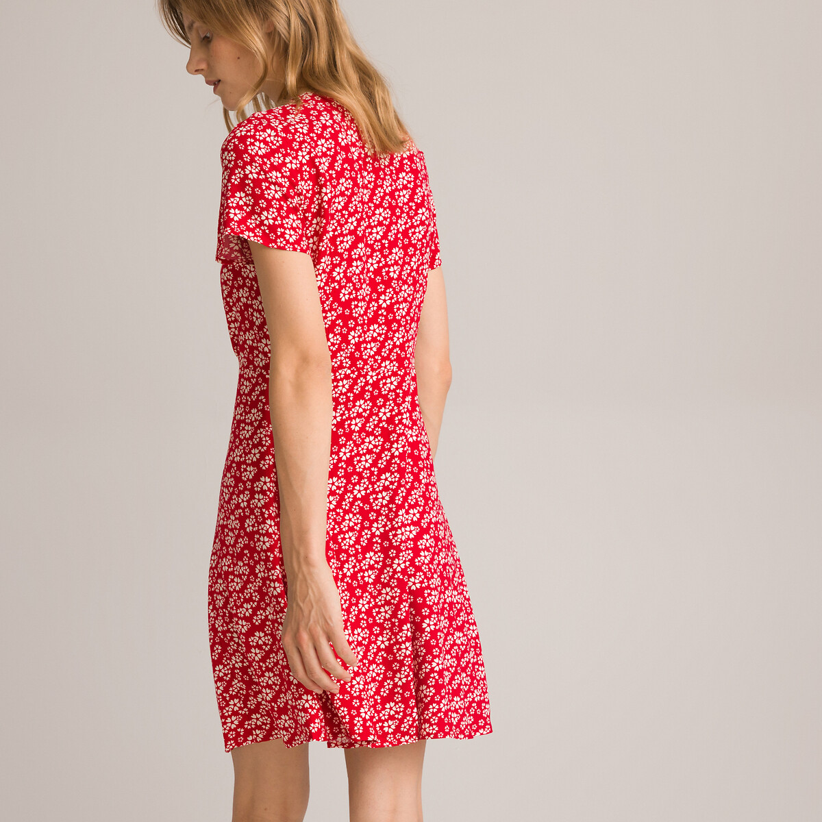 Платье LA REDOUTE COLLECTIONS Платье Расклешенное длина до колен 50 красный, размер 50 - фото 4