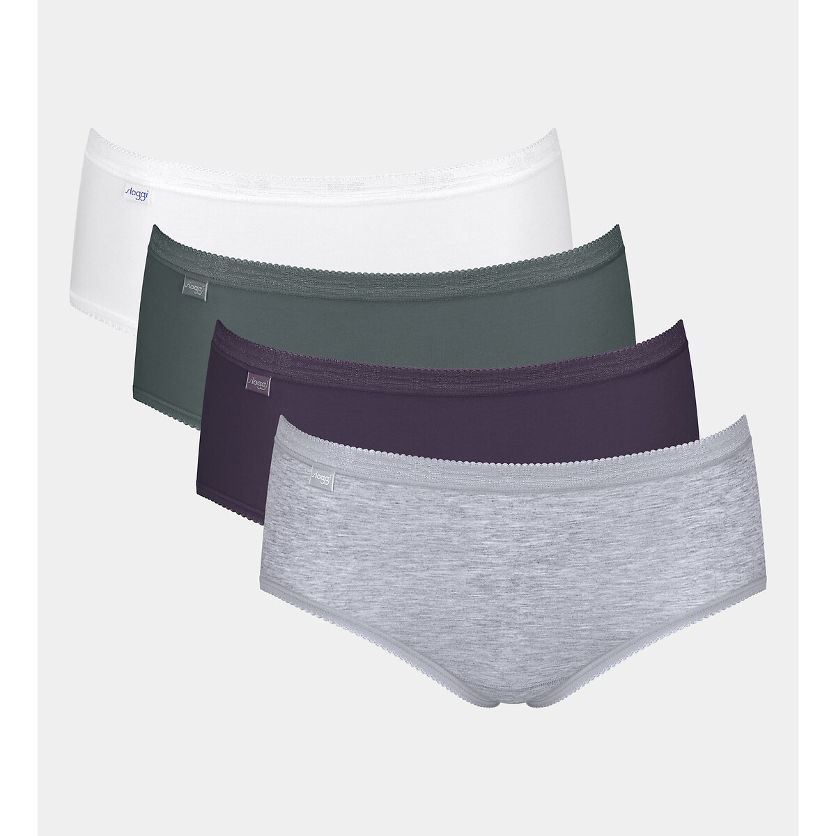 

4 трусов LaRedoute, Серый, 4 трусов миди Basic Limited Edition 40 (FR) - 46 (RUS) серый