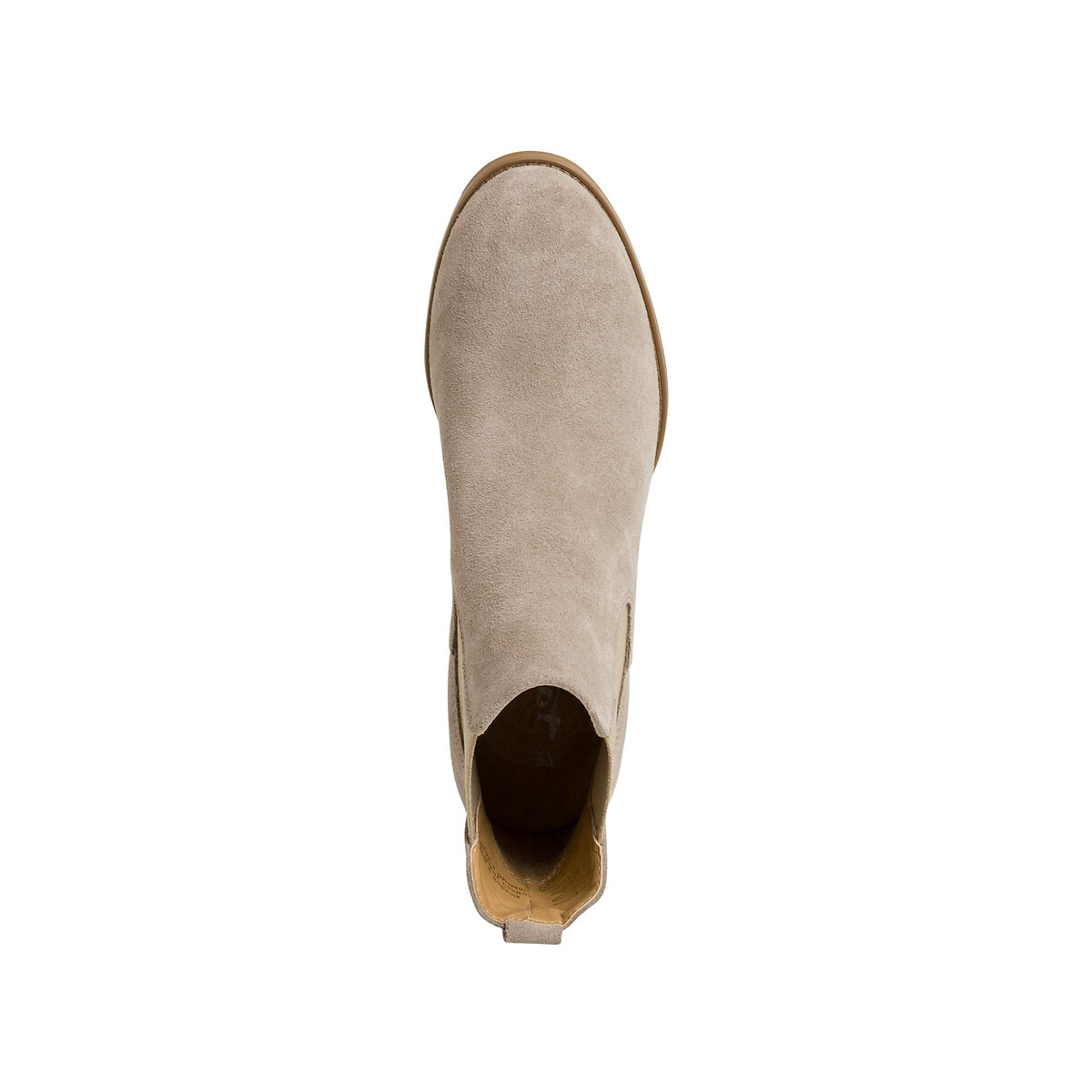 Ботинки челси из кожи на маленьком каблуке  41 каштановый LaRedoute, размер 41 - фото 3
