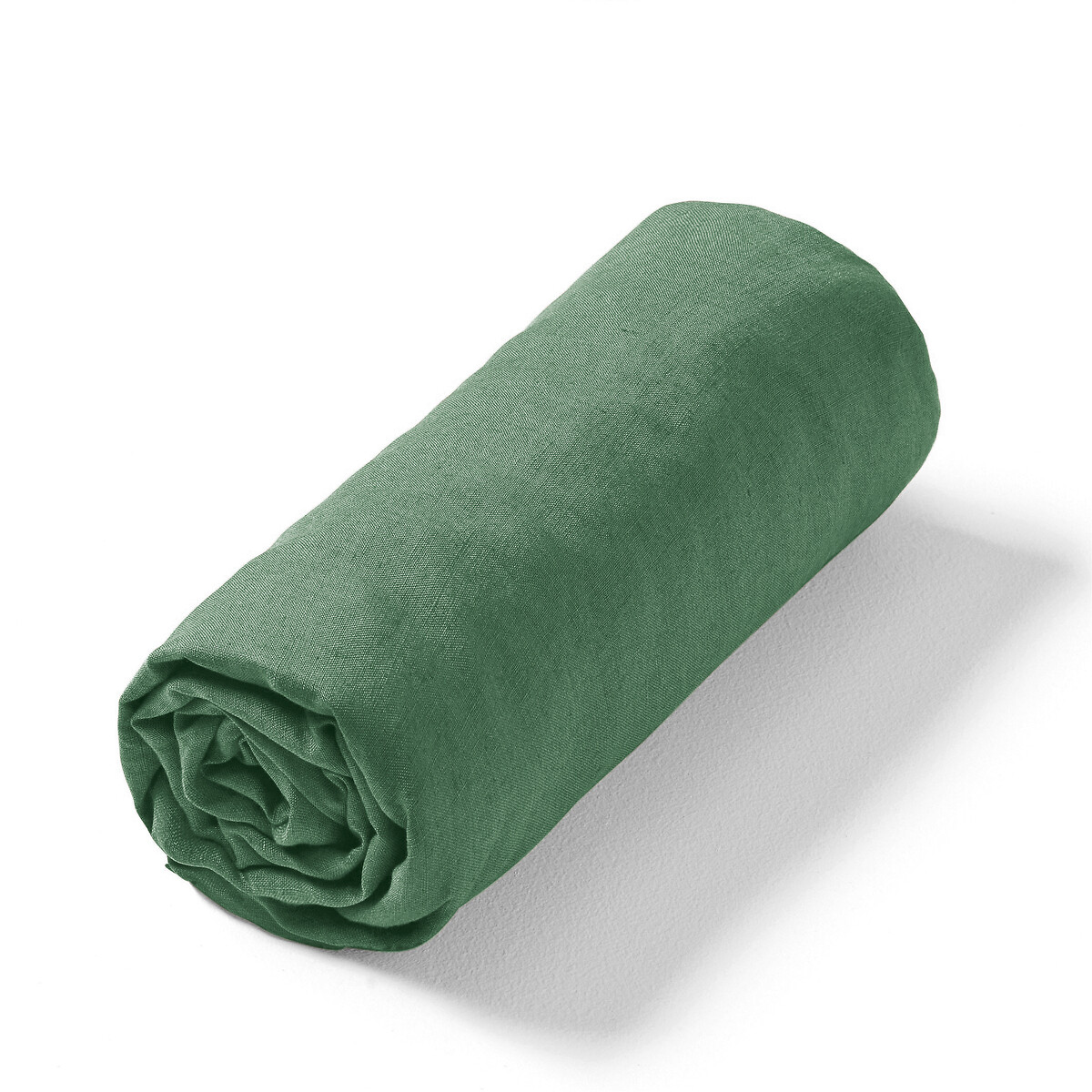 Простыня натяжная из стираного льна Elina для толстых матрасов 140 x 190 см зеленый простыня натяжная однотонная из стираного льна 160 x 200 см зеленый