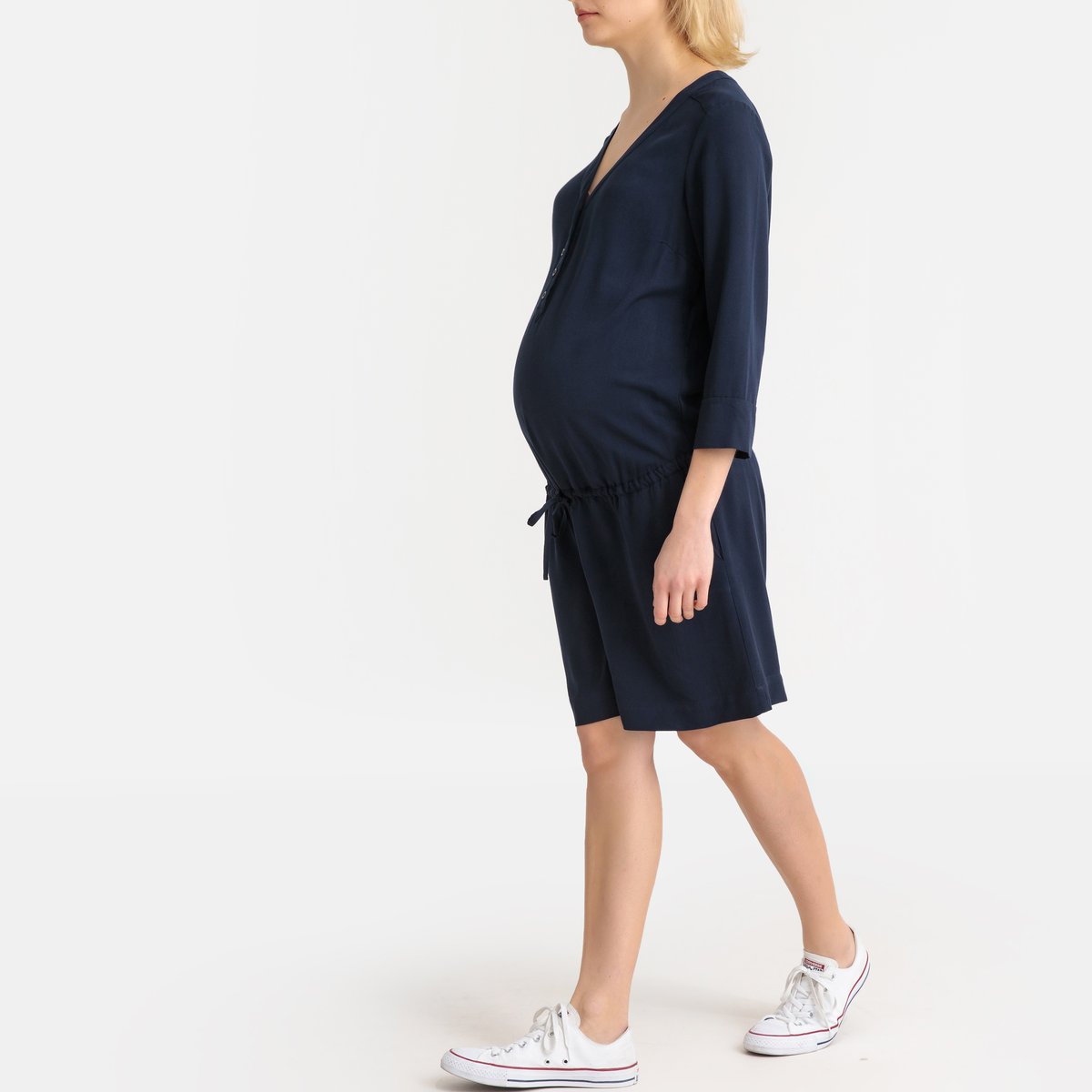 Комбинезон La Redoute С шортами для периода беременности 38 (FR) - 44 (RUS) синий, размер 38 (FR) - 44 (RUS) С шортами для периода беременности 38 (FR) - 44 (RUS) синий - фото 2