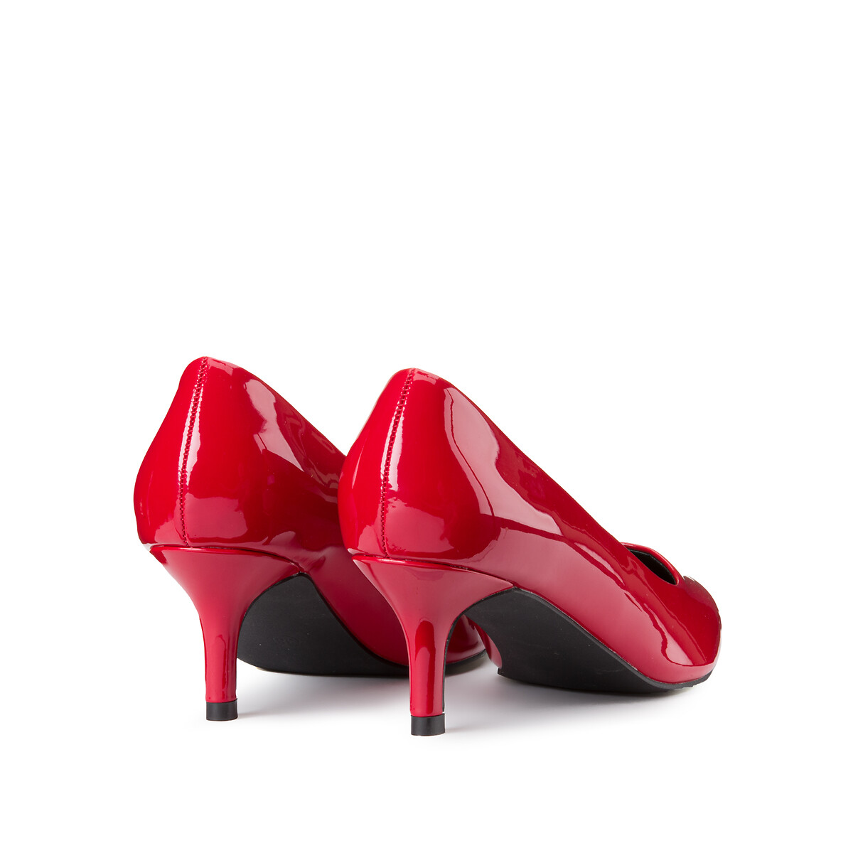 Туфли-лодочки на каблуке-шпильке  42 красный LaRedoute, размер 42 - фото 4