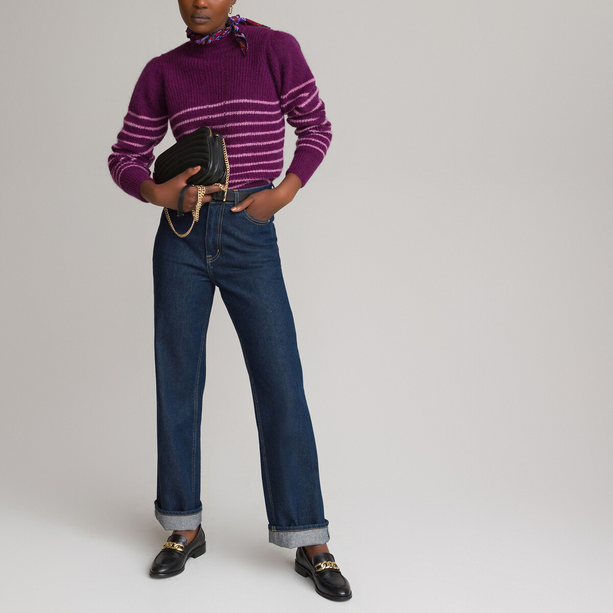 Пуловер LA REDOUTE COLLECTIONS С воротником-стойкой из плотного трикотажа L другие, размер L - фото 2