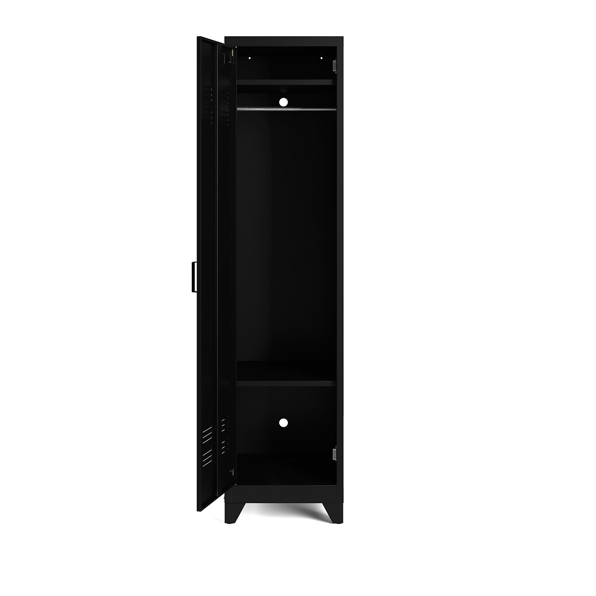 Шкаф LaRedoute Для одежды металлический в американском стиле Hiba единый размер черный - фото 5