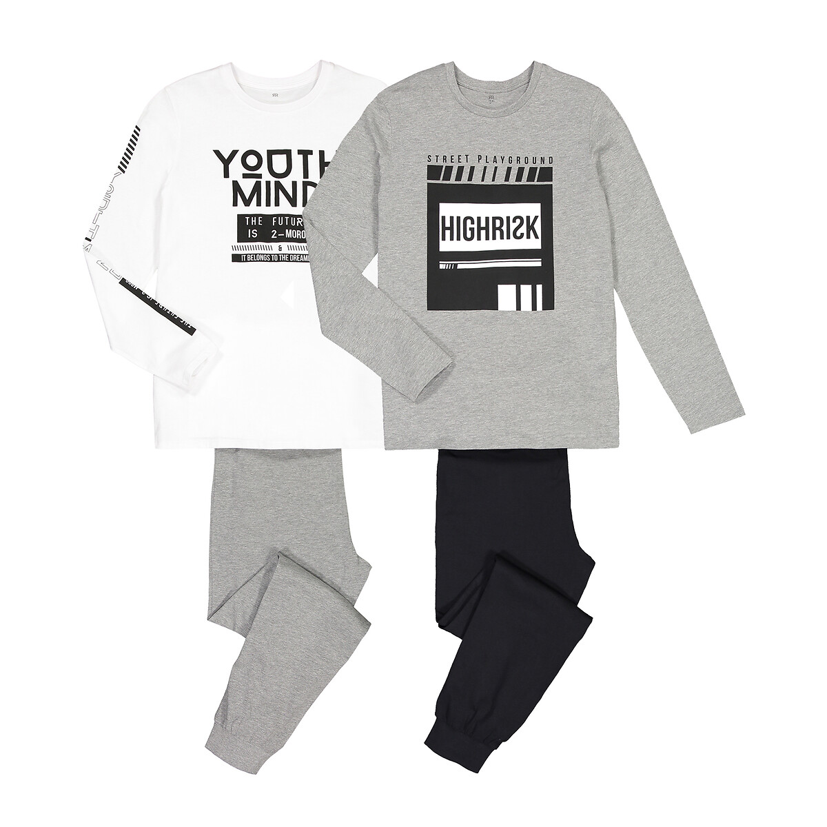 

Комплект из 2 пижам из LaRedoute, Серый, Хлопка 10-16 лет 12 лет -150 см серый