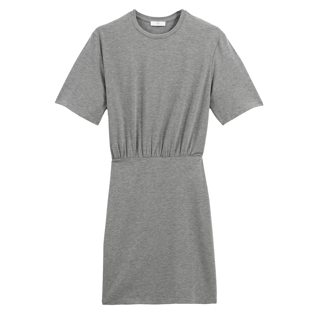 Платье-футболка La Redoute Короткое однотонное с короткими рукавами 40 (FR) - 46 (RUS) серый, размер 40 (FR) - 46 (RUS) Короткое однотонное с короткими рукавами 40 (FR) - 46 (RUS) серый - фото 5