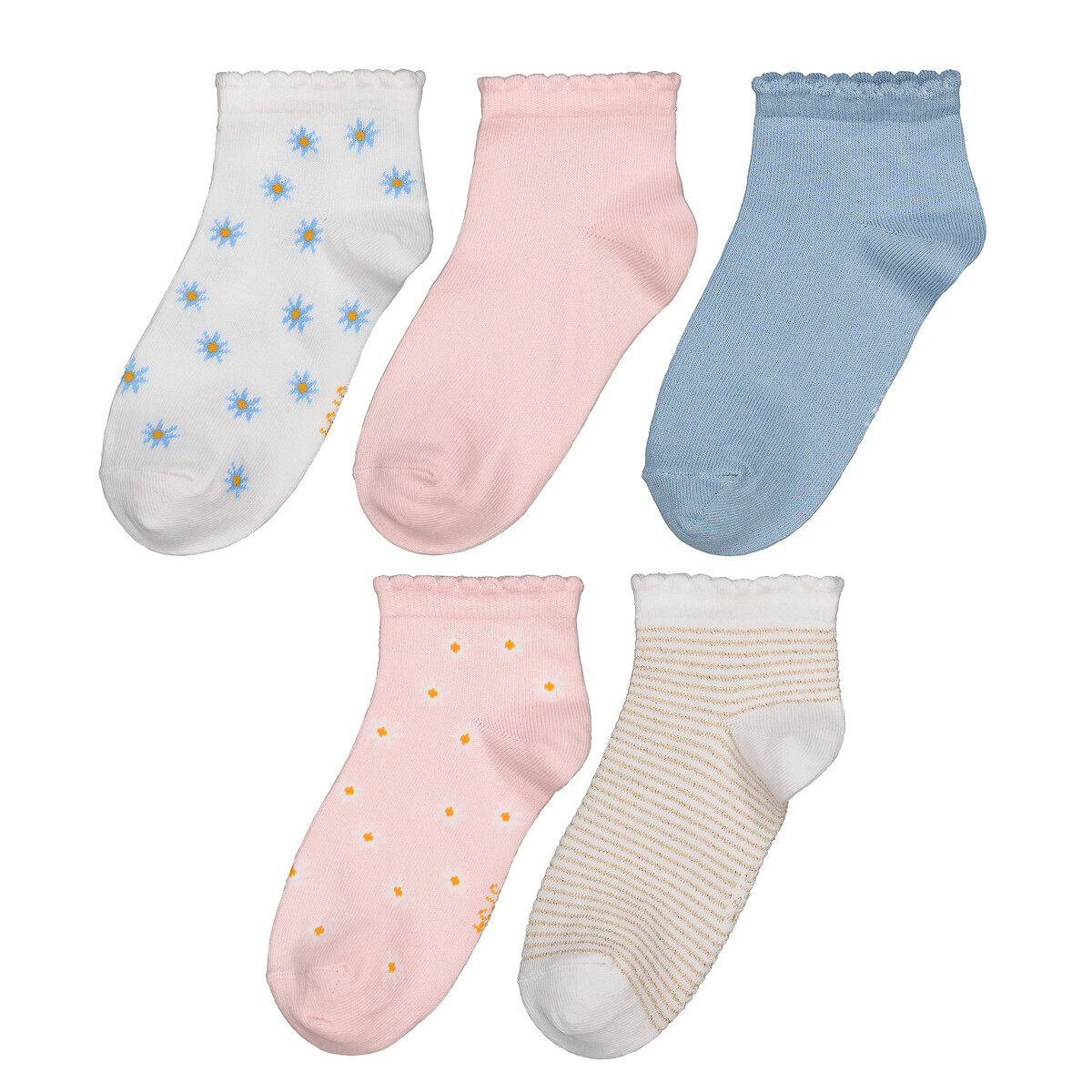 Комплект из 5 пар оригинальных Коротких носков 31/34 разноцветный
