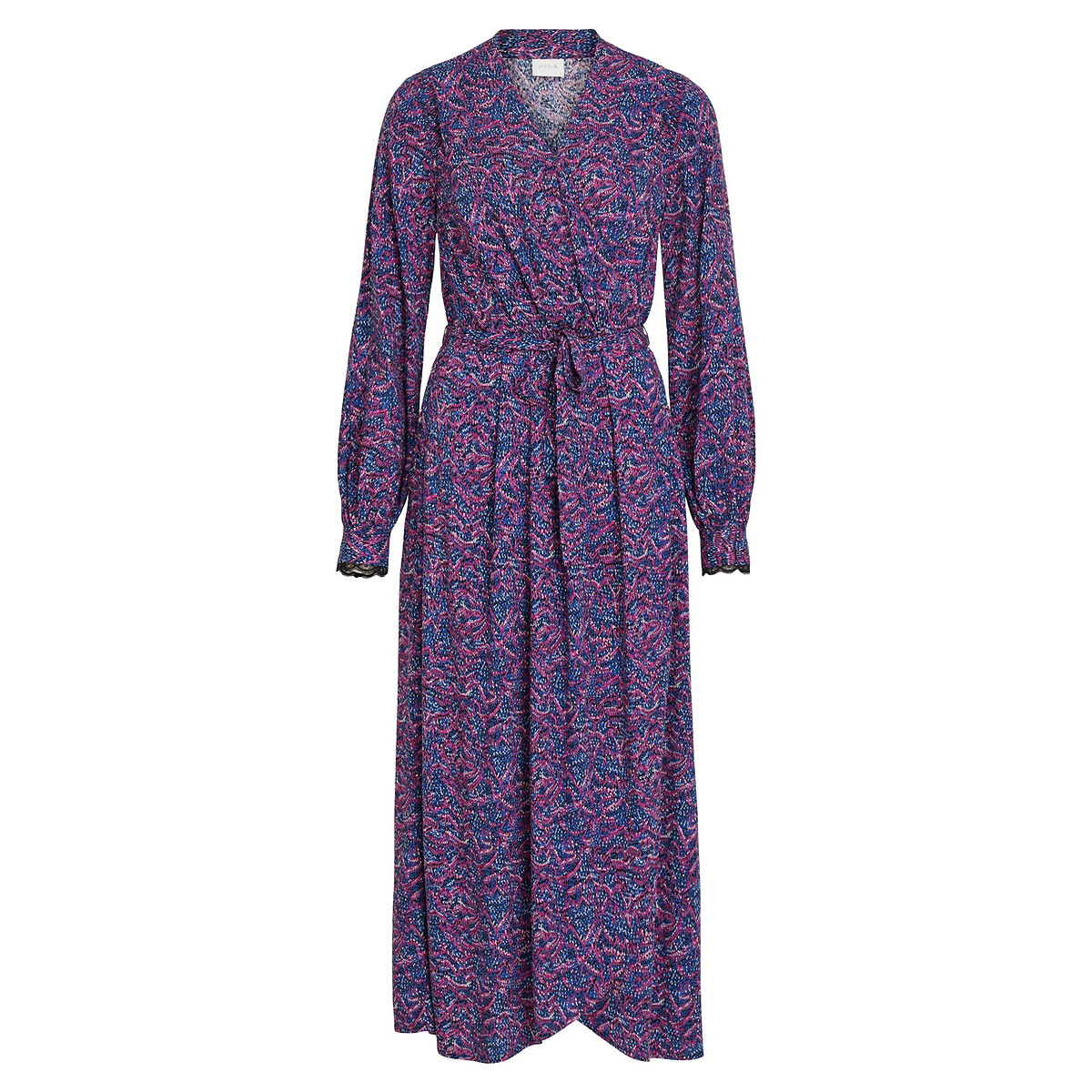 Платье LaRedoute Длинное с запахом 48 синий, размер 48 - фото 1