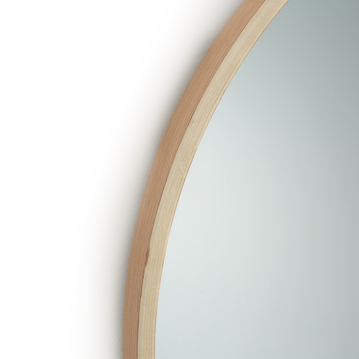 Зеркало La Redoute Круглое с отделкой из дуба ALARIA единый размер каштановый - фото 2