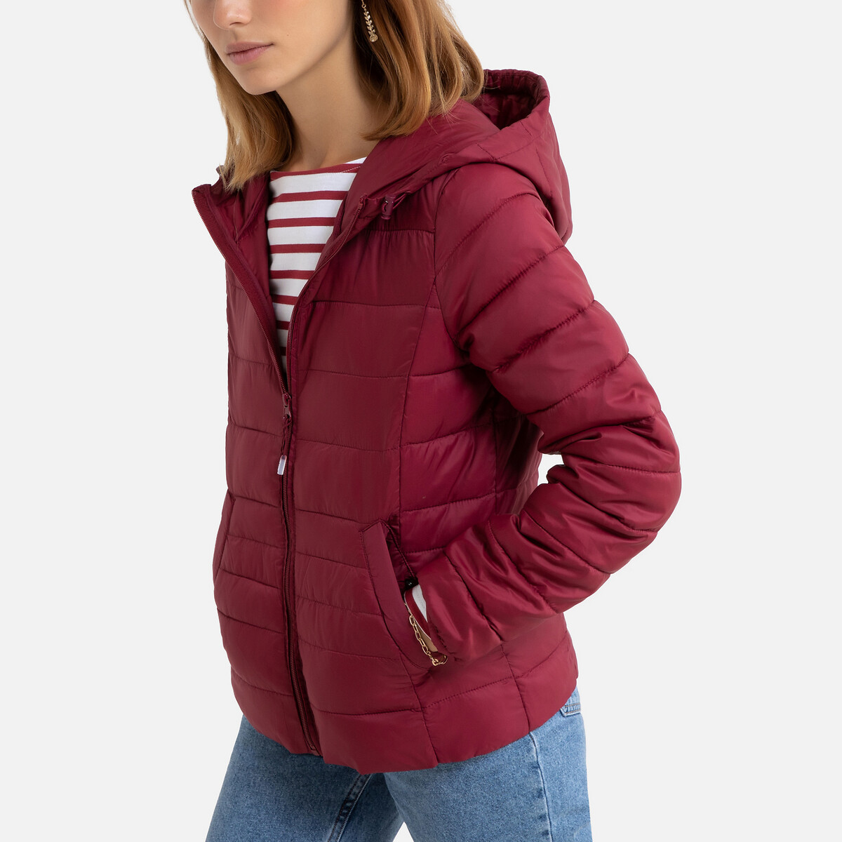 

Куртка LaRedoute, Красный, Стеганая короткая с капюшоном XS красный