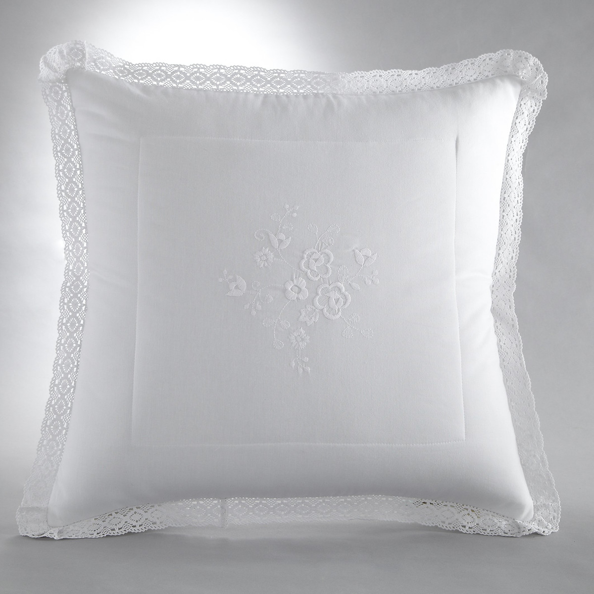 Чехол La Redoute На подушку-валик или на подушку OYENA 40 x 40 см белый, размер 40 x 40 см - фото 2
