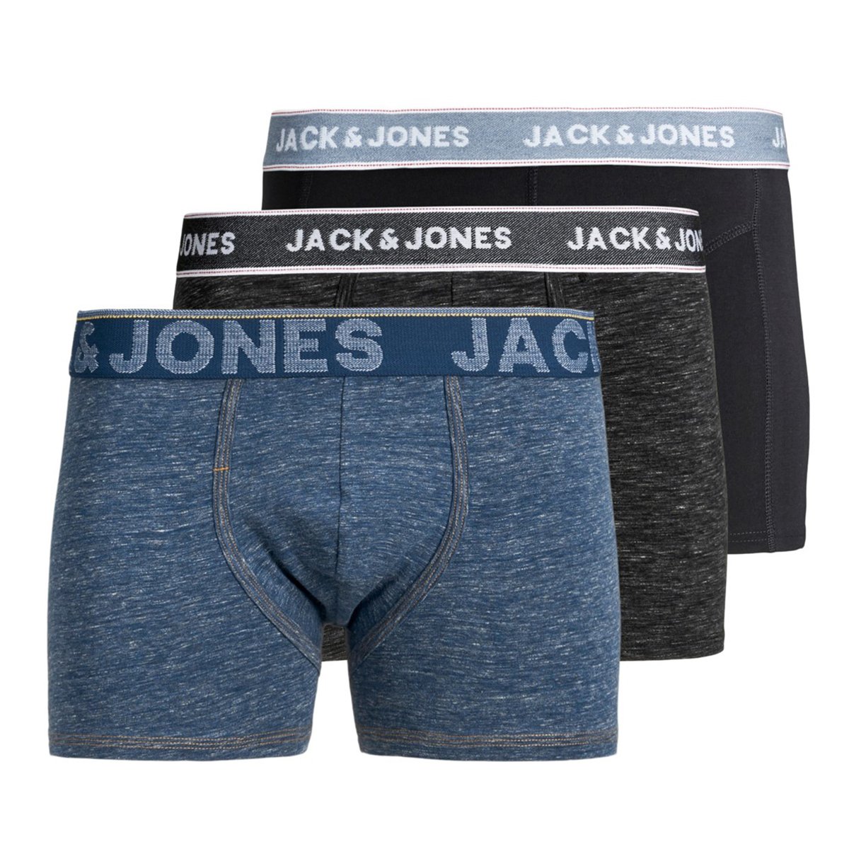 

3 трусов-боксеров JACK & JONES, Синий, 3 трусов-боксеров La Redoute M синий