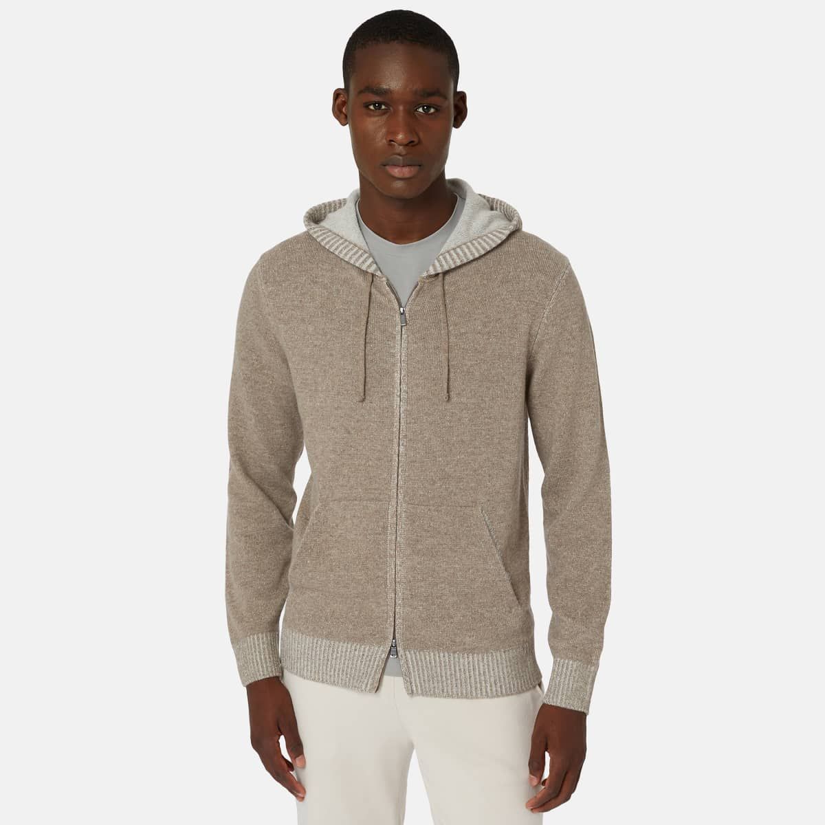 Hoodie top cachemire homme