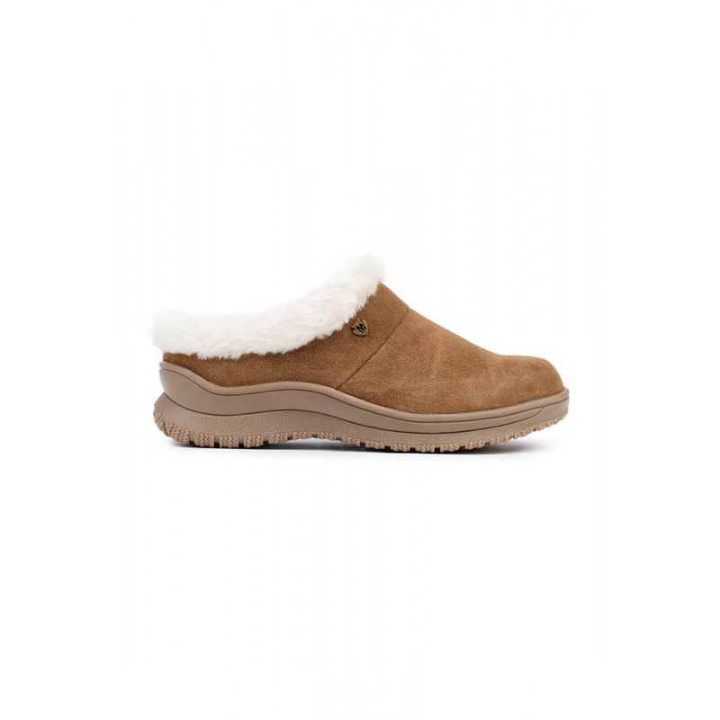 Sabots en cuir suede fourr s en laine emerson Minnetonka La Redoute