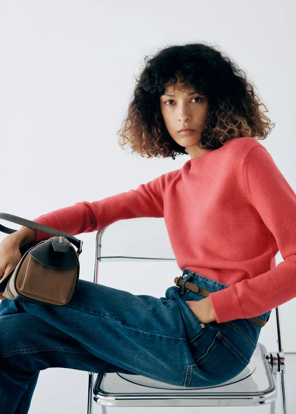 Pull en maille à col rond, MANGO