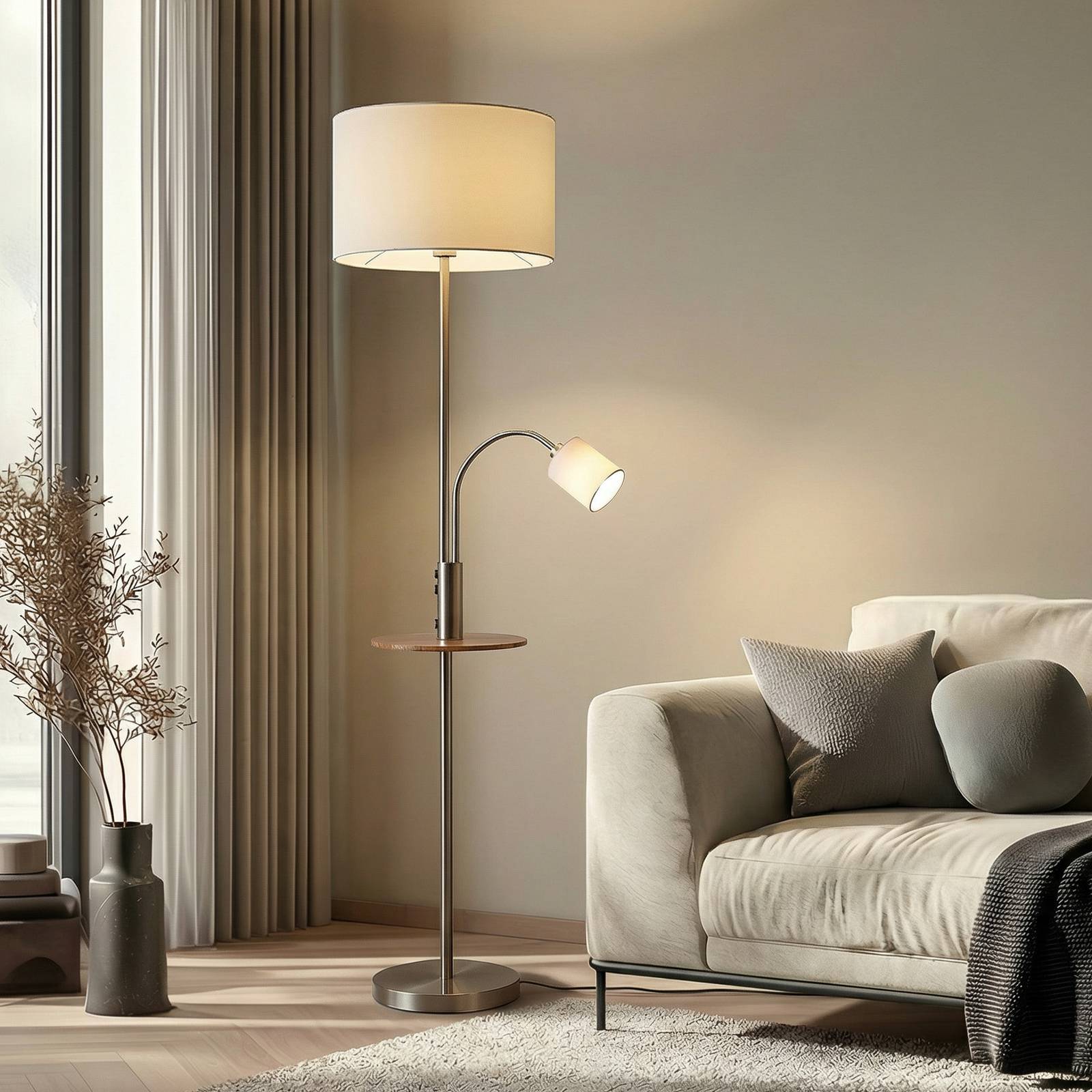 Lampadaire en métal moderne, Aovan, LINDBY