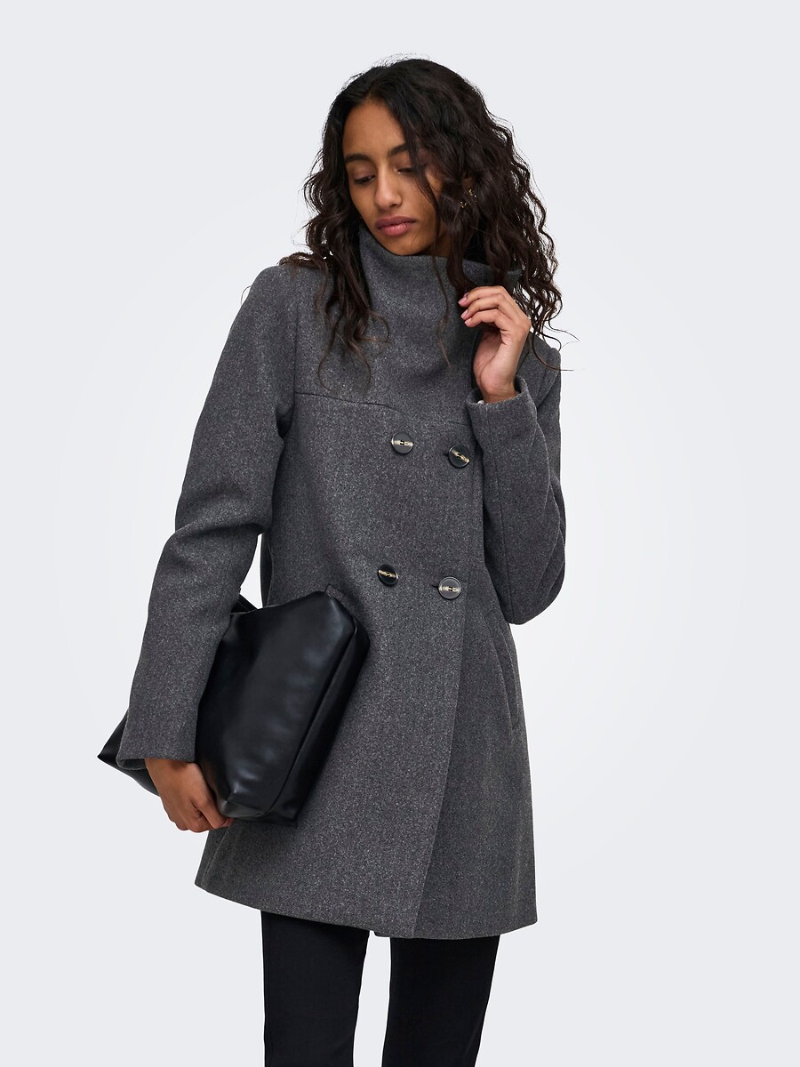 Manteau mi-long col montant, ONLY