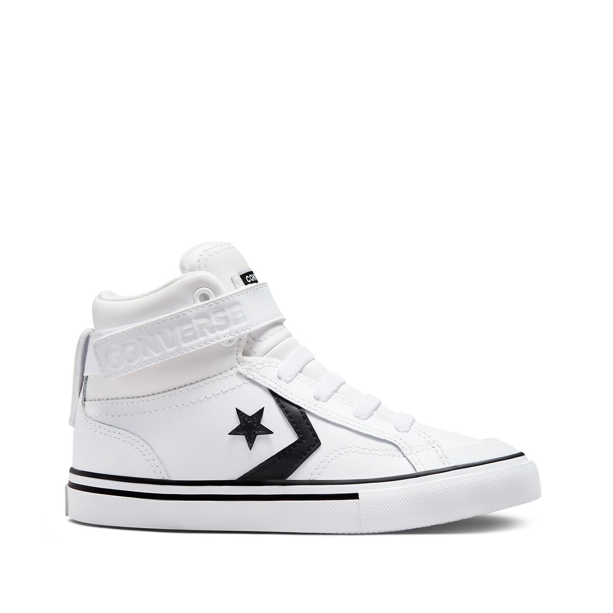 Converse cuir blanche enfant La Redoute