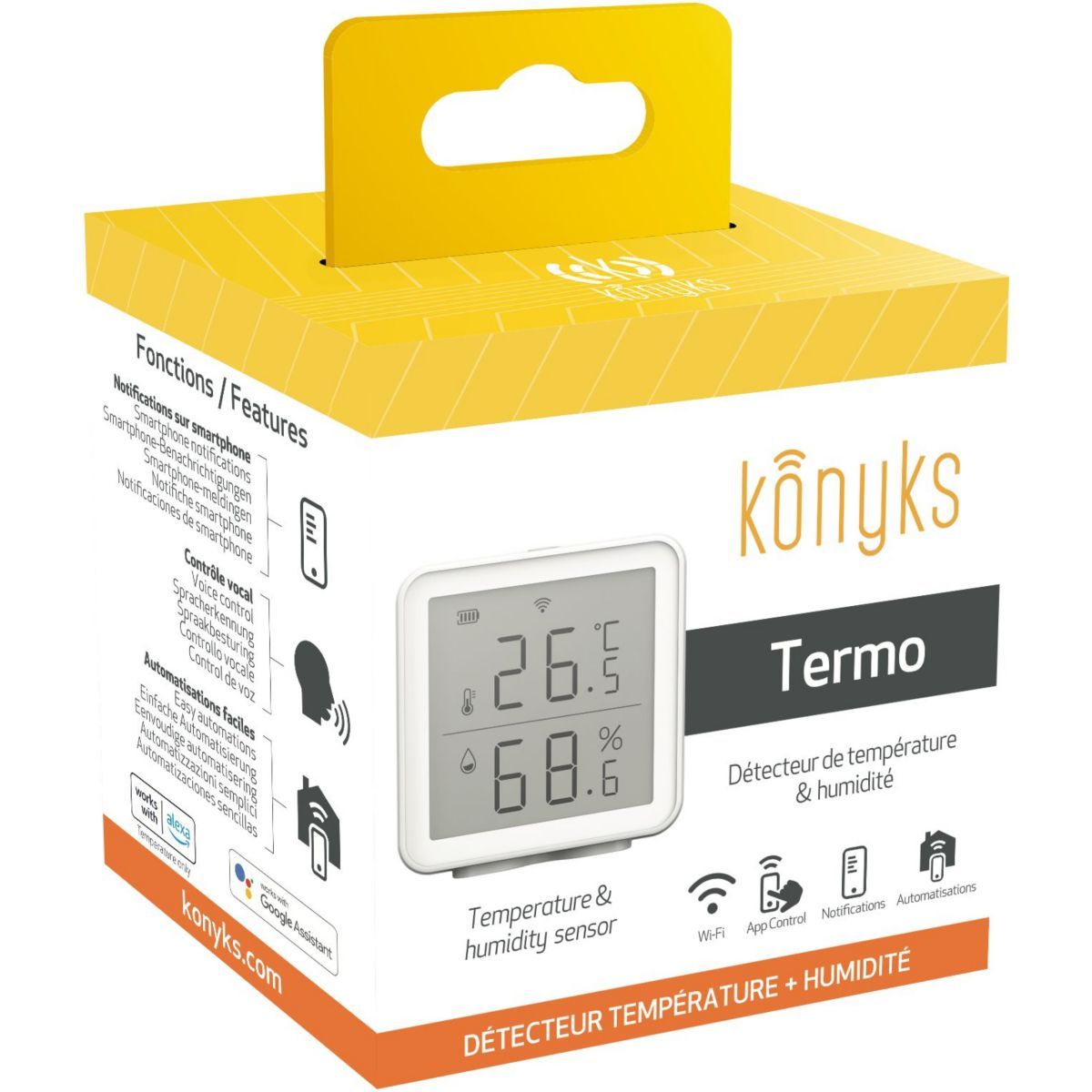 Thermomètre connecté termo hygro extérieure Konyks