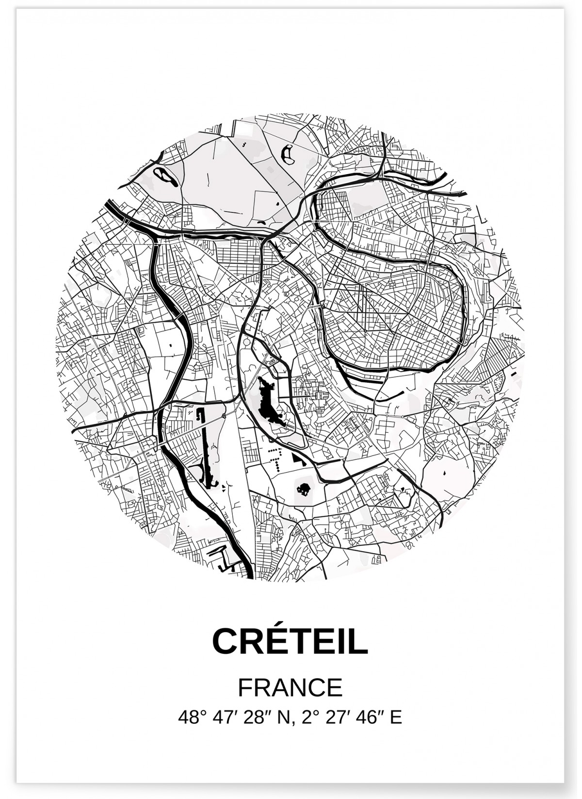 Affiche Carte Créteil, L'AFFICHERIE