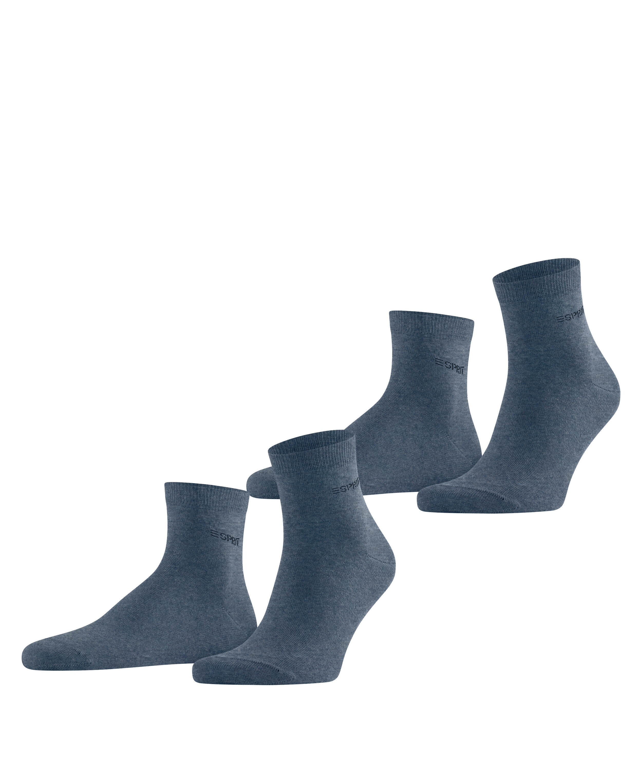 Chaussettes courtes Basic Uni 2-Pack Opaque, ESPRIT