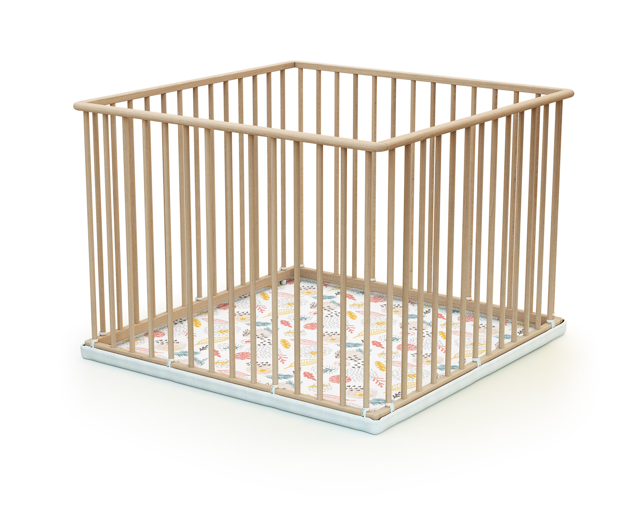 Parc bébé en bois CUBO, WEBABY