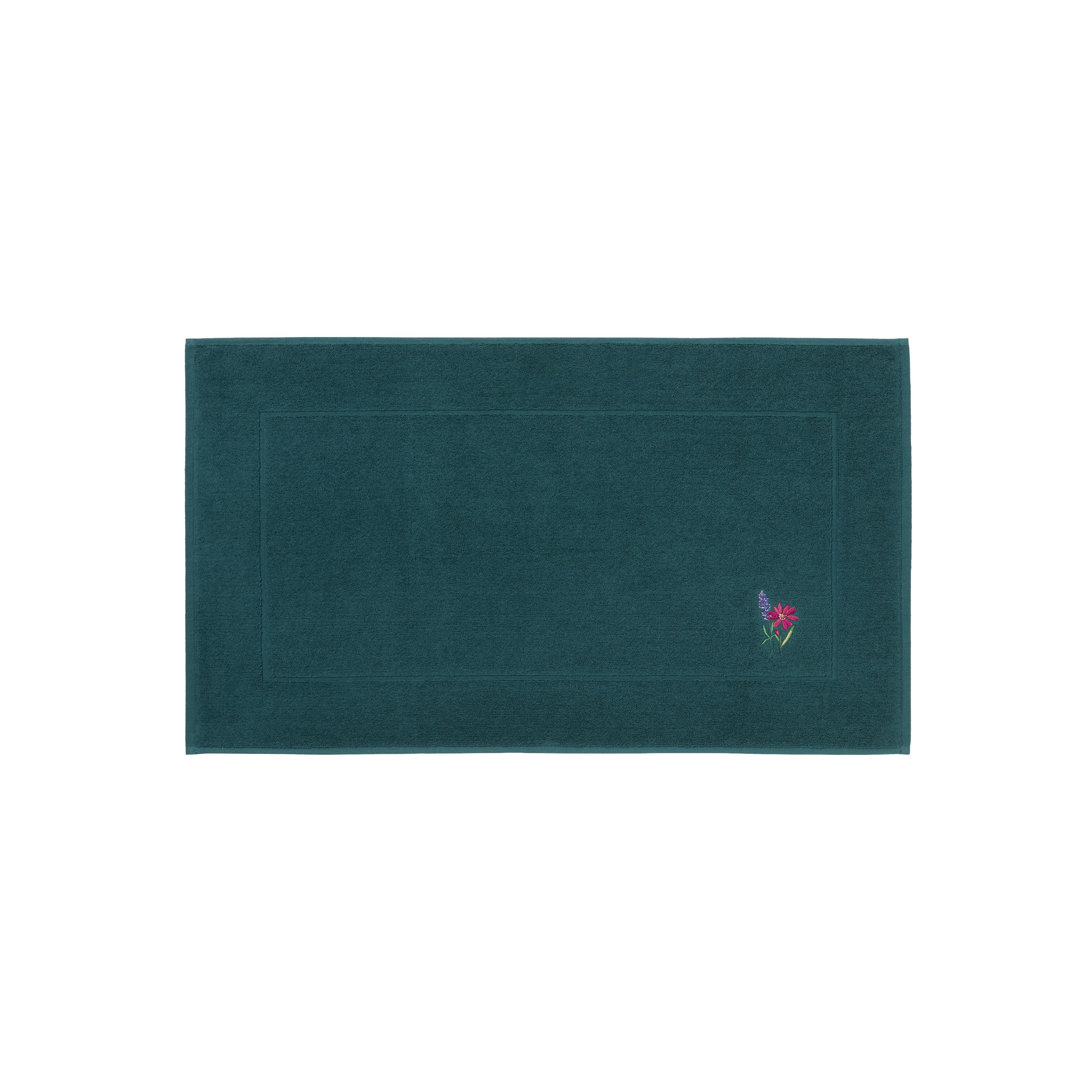 Tapis de bain coton et lyocell GRASSE, CARRE BLANC