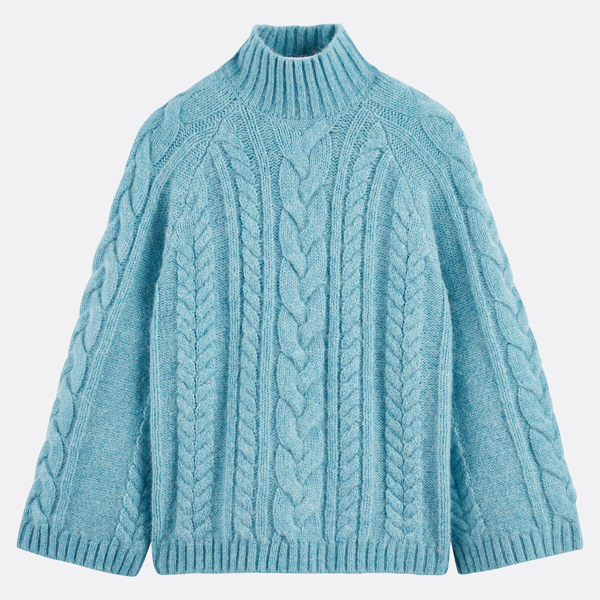 Cable Knit Jumper with High Neck, LA REDOUTE COLLECTIONS