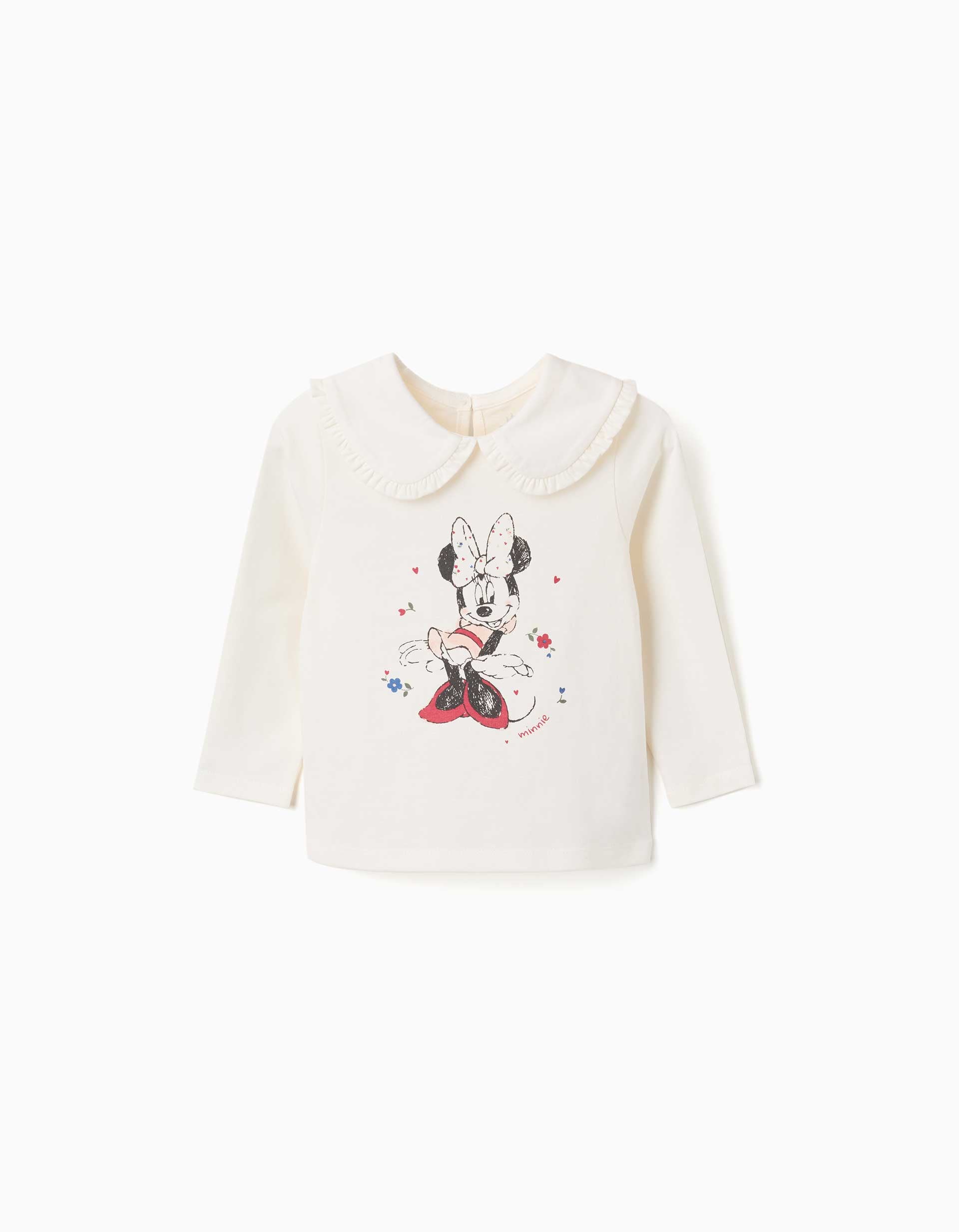 T-shirt en coton à manches longues avec imprimé Minnie, ZIPPY