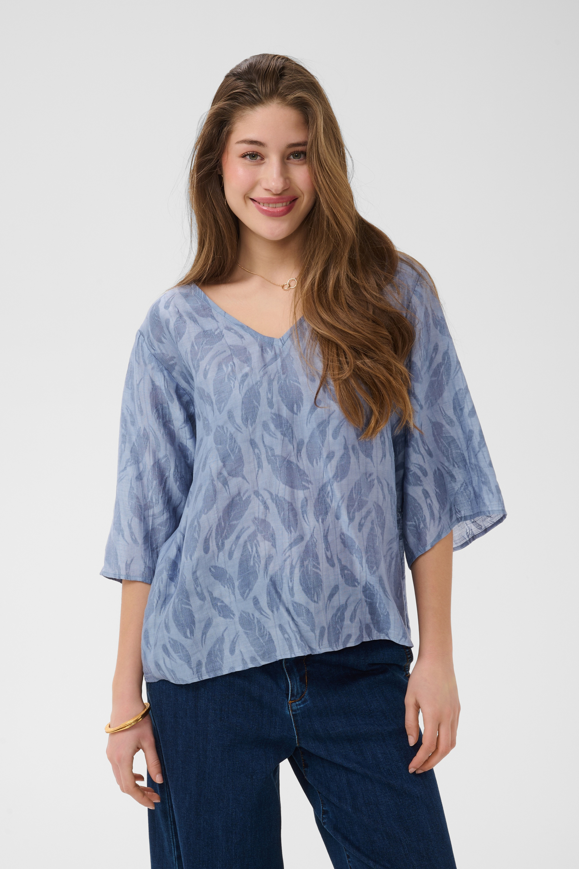 Blouse à manches longues, CREAM