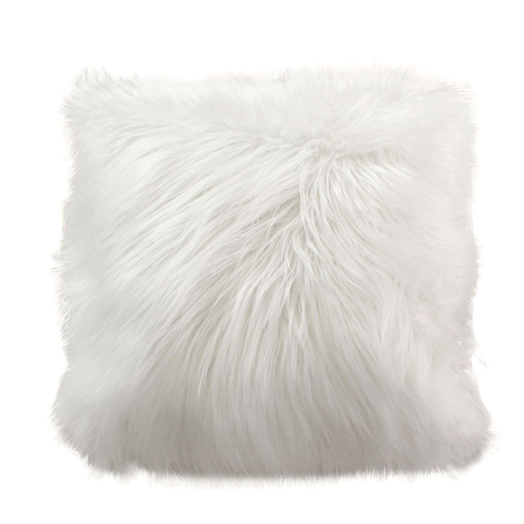 Coussin déhoussable imitation fourrure  long poil, HOME MAISON