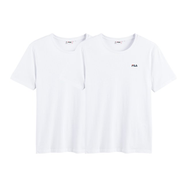 Pack of 2 Foundation T-Shirts in Cotton with Short Sleeves - FILA