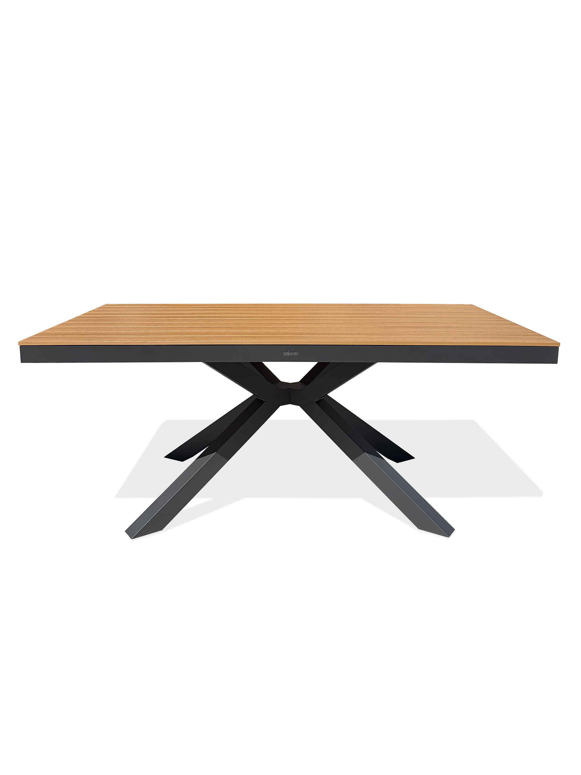 Table de jardin en aluminium plateau polywood aspect bois LAMU, DCB GARDEN