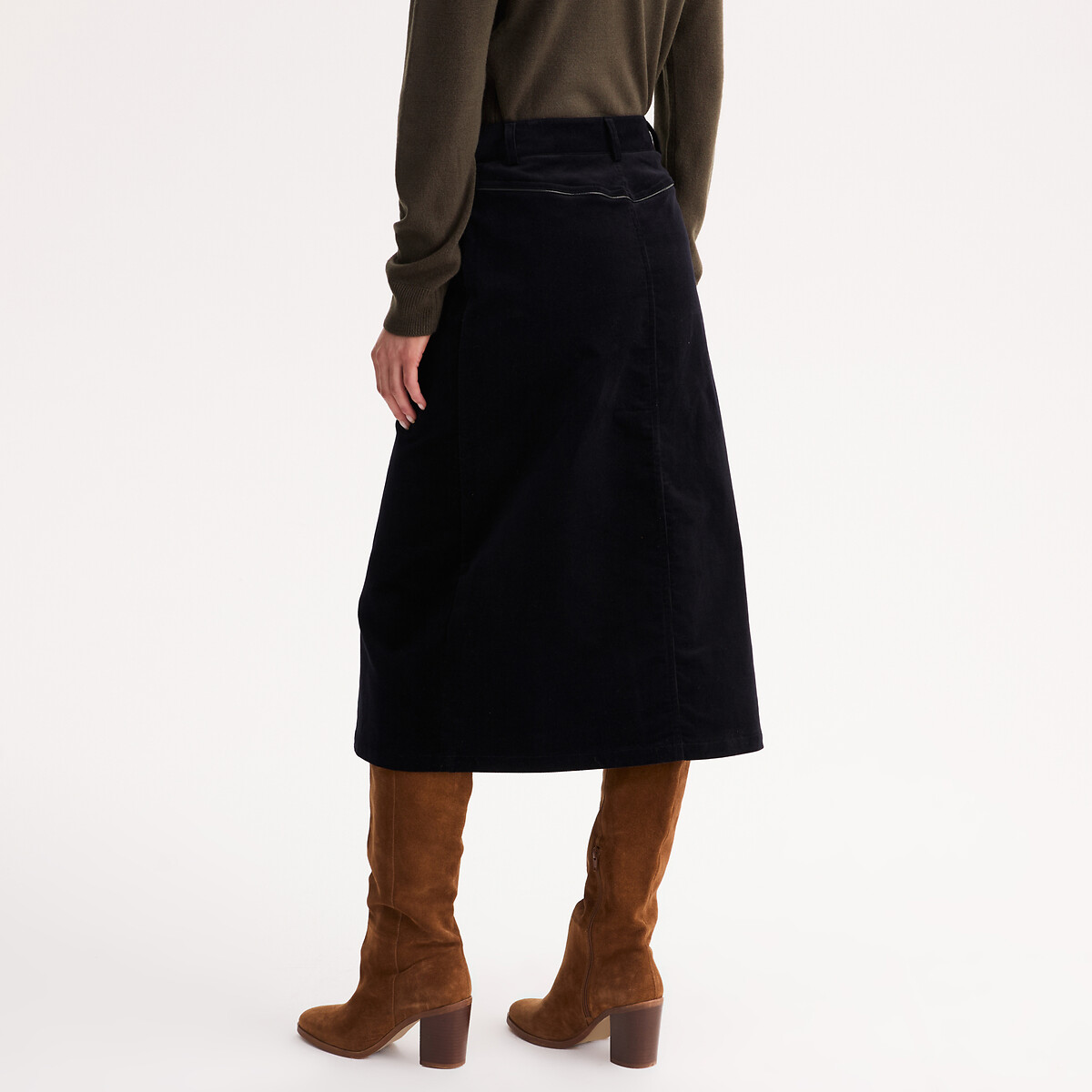 【PORTERNA】Cordin Pocket Long Skirt Proenza Schouler Calder Skirt - Indigo | Proenza Schouler
