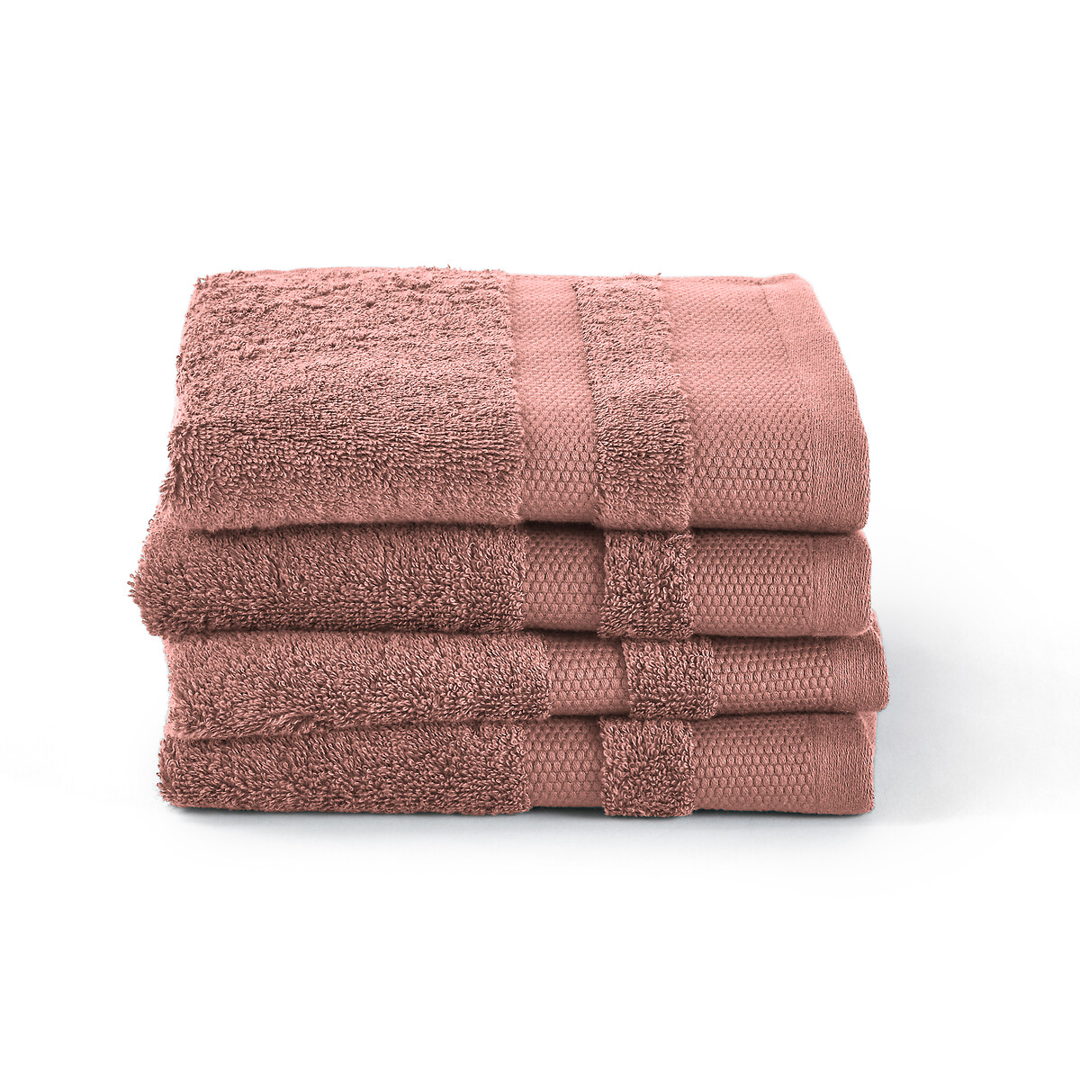 BANANALU Set 4 Asciugamani 50x100 Cm - 100% Cotone 500 G/m², Colore Lilla, Morbidi E Assorbenti