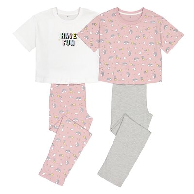 Set van 2 pyjama's in jersey, regenboog motief LA REDOUTE COLLECTIONS