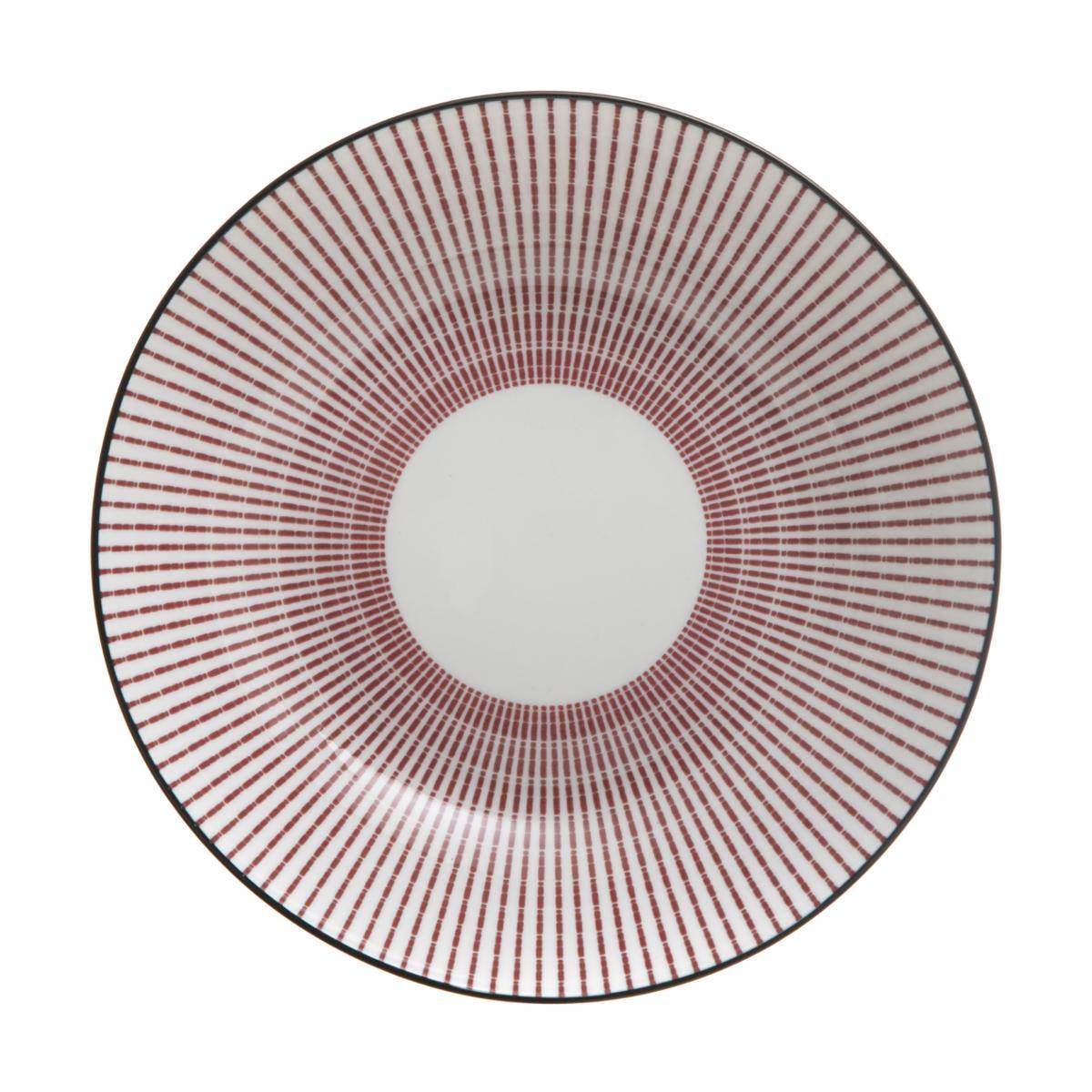 Lot de 6 assiettes en porcelaine LUNIS, SECRET DE GOURMET
